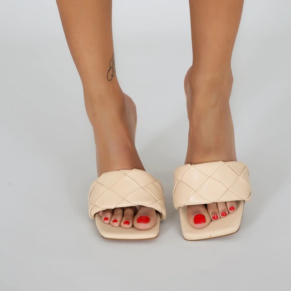 Nude Mable Quilted Block Heel - Picture 2 of 3